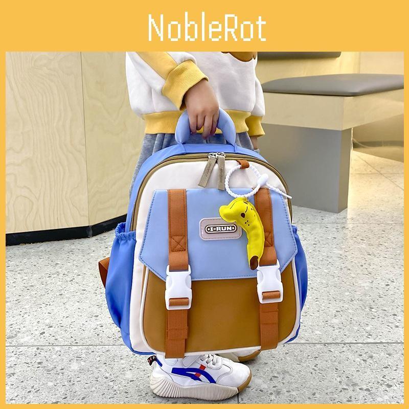 Adorable Kindergarten Cartoon Backpack Trendy Color Block Large Capacity Design