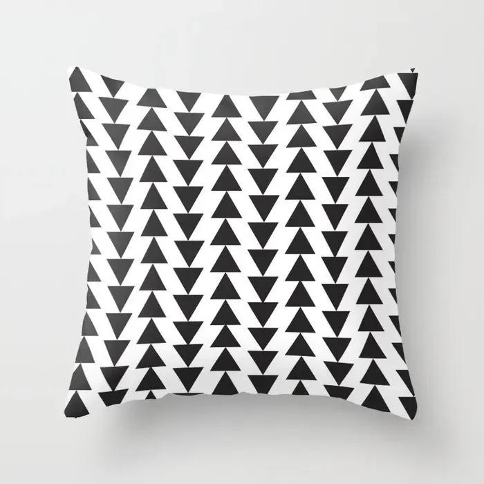 Brand New Simple Black White Geometry Cushion Case Hot Modern Nordic Decorative Pillows Case Livingroom Sofa Couch Throw Pillows