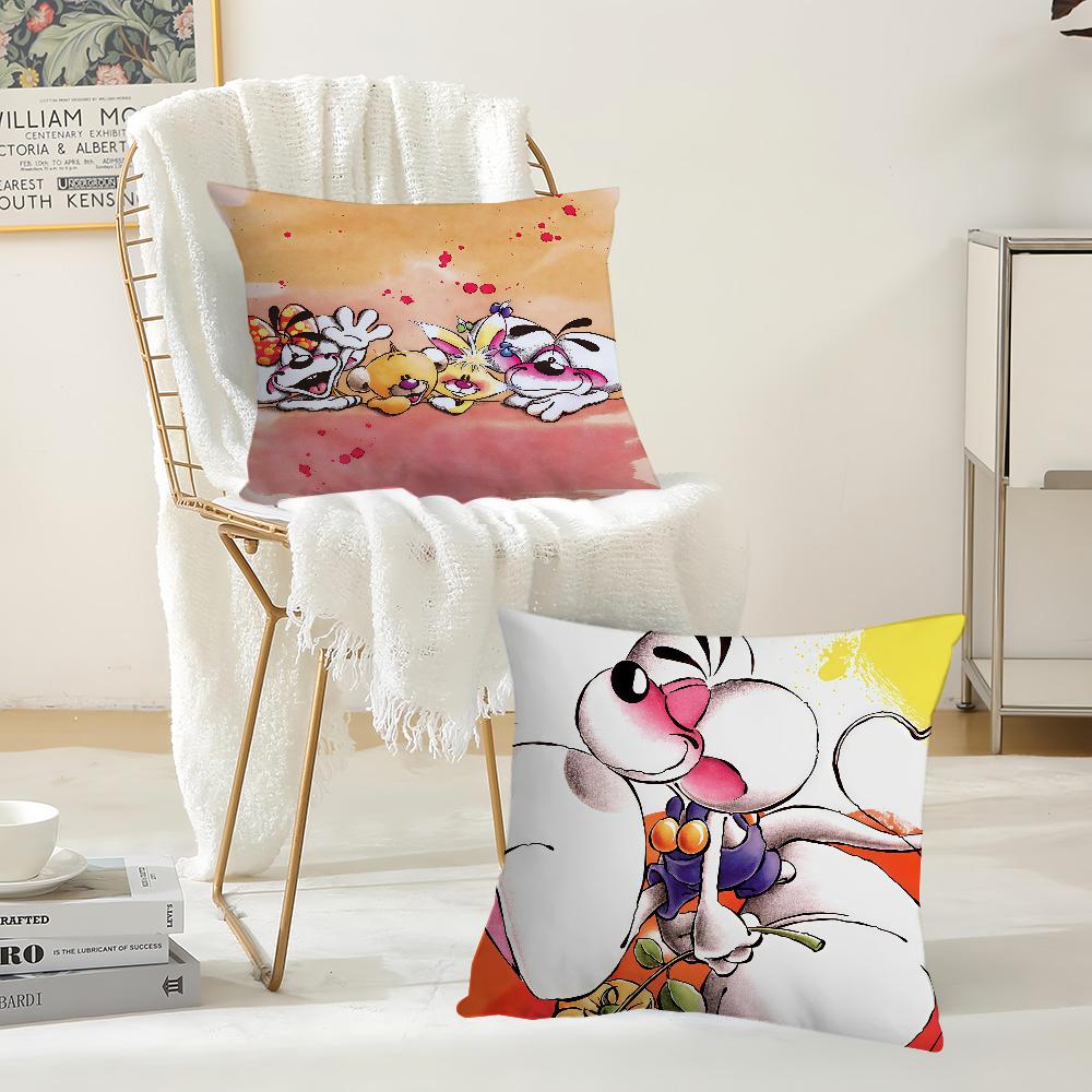 Cartoon DDiddl Rat Pillow Case Suitable For Bedrooms Living Rooms Cars Home Decoration