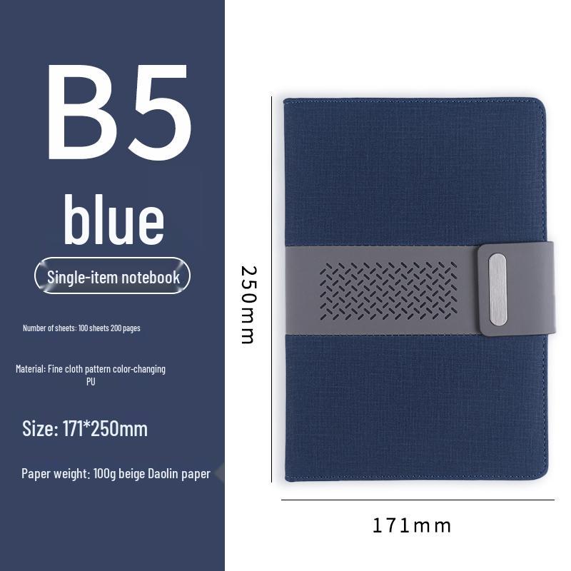 Custom Vintage Soft Leather Notebook with Buckle - A5/B5 Business Meeting Record Book with Logo Printing