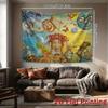 2D Whimsical Surrealist Dreamscape Backdrop Cloth for Party & Photoshoot