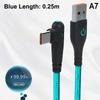120W Fast Charging Usb To C Cable 90 ° Bend Design Suitable For Huawei Xiaomi Honor Vivo Charging Cable