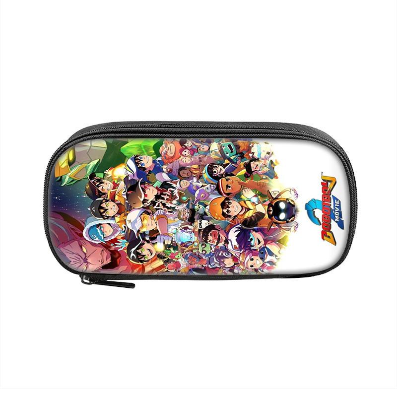 Boboiboy Pencil Case For Kids Nylon Storage Bag With Cartoon Design