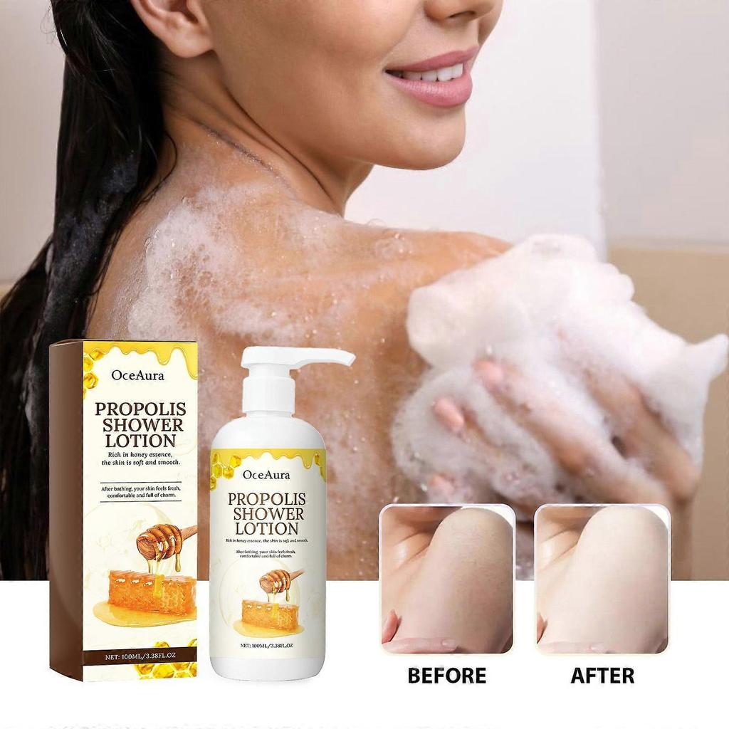 Oceaura Propolis Skin Care Shower Gel - Cleanses And Moisturizes Body Skin, Helps With Bumps, Dullness, And Rough Texture