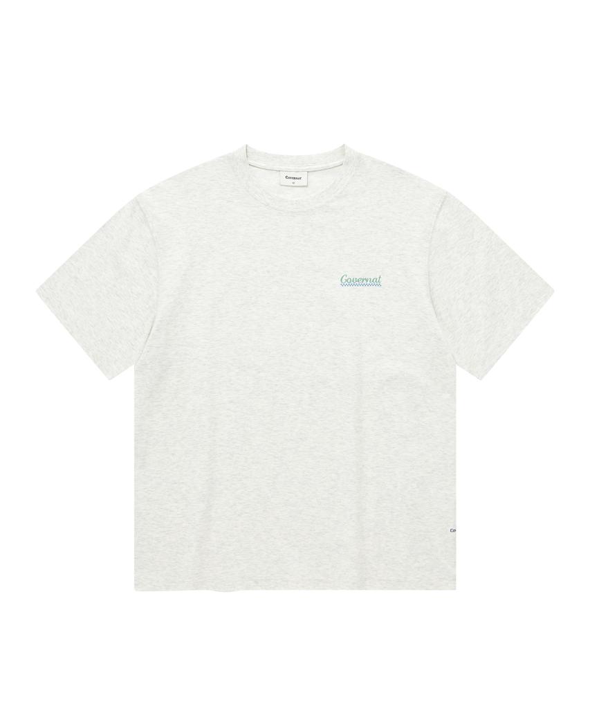COVERNAT Cool Cotton Surfer Duck Graphic T-Shirt Oatmeal