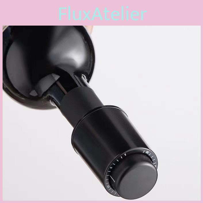 Simple Black Pushbutton Wine Stopper For Red Wine Bottles And Gift Occasions