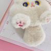 Plush Stuffed Rabbit Doll Keyring Cartoon Bear Pendant with Tail Lovely Cat Plush Keychain  Kids