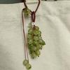 Green Grape Cluster Pendant Zinc Zinc Alloy Gradient Beads Woven Pendant Crystal Grape Phone Chain  Girls