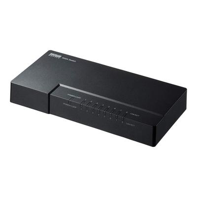 Gigabit Compatible Switching Hub with Magnet (8 Ports) LAN-GIGAP802BK