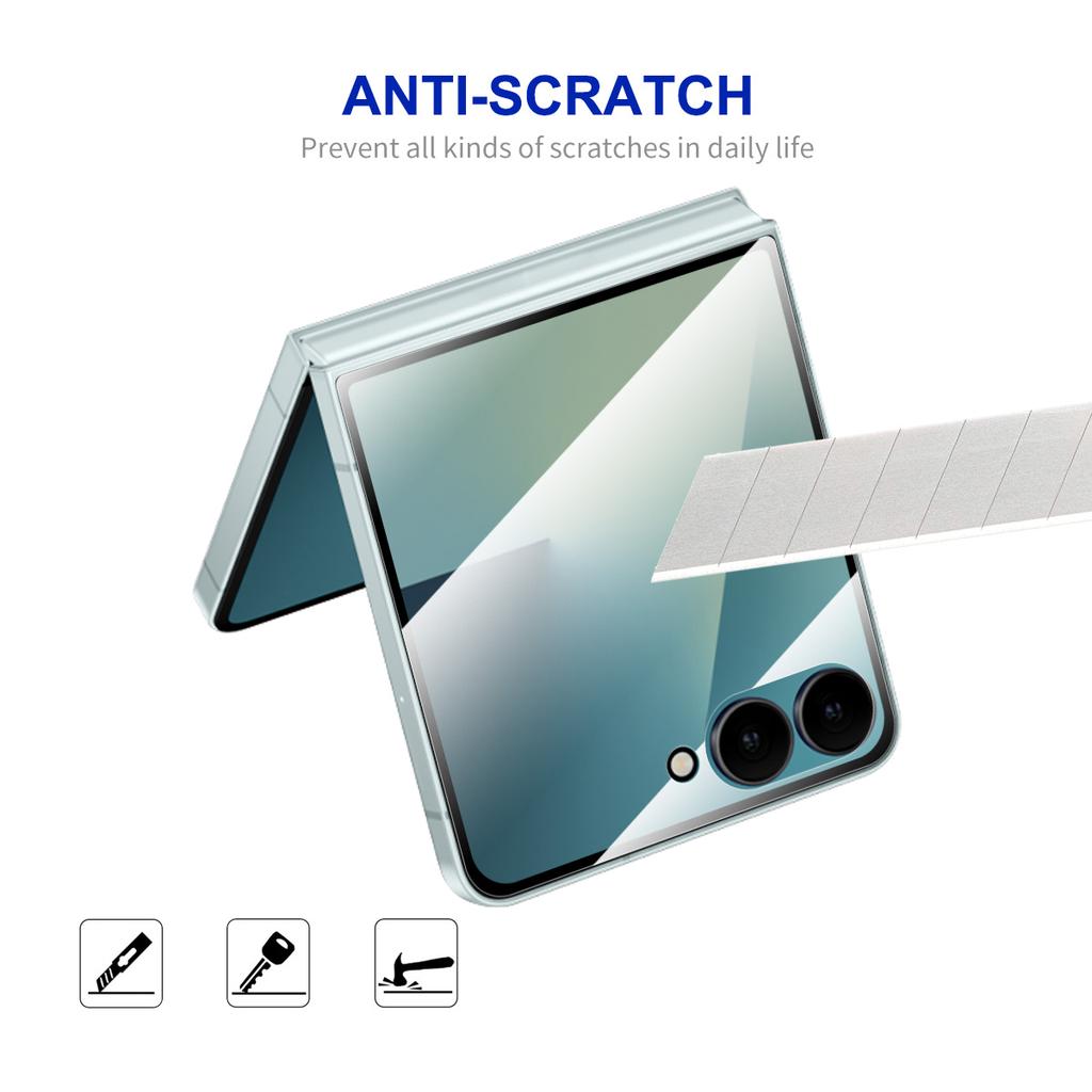 For Samsung Galaxy Z Flip7 5G Screen Protector ENKAY HAT PRINCE 9H Silk Printing 0.26mm Tempered Glass
