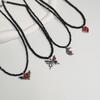 Gothic Style Heart And Butterfly Black Crystal Beaded Necklace Unique Neck Chain For Women Seeking Unique Fashion