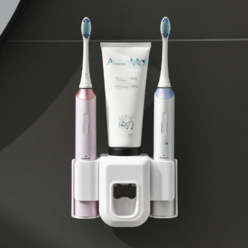 Creative nástěnný automatický dávkovač zubní pasty Držák zubního kartáčku Vytlačovač zubní pasty pro rodinnou sprchovou koupelnu