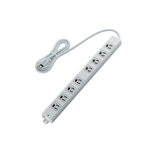 

ELECOM Twist Plug Lock Power Strip with Magnet 3 pins 2 Outlet 1m [Gray] T-WRM3810LG/RS (Japan Import)