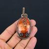 Red Snake Skin/ Red River Jasper  Gemstone Pure Copper Wire Wrapped Handmade Pendant Jewelry