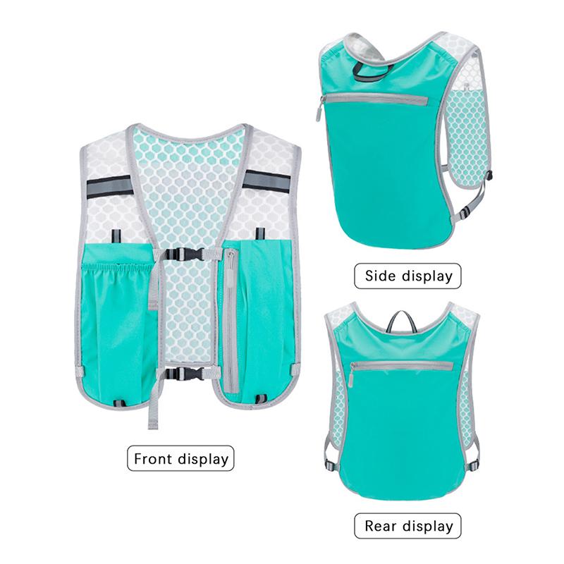 For Biking Running Storage Vest Lightweight Running Vest Reflective Hydration Water Chest Pack With Phone Storage Pocket