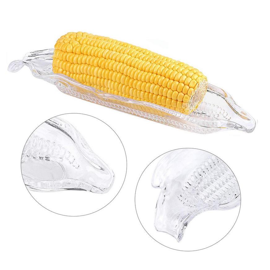 1PC Transparent Plastic Corn Tray, Corn Rack, Corn Storage Tray, Barbecue Tray Tool