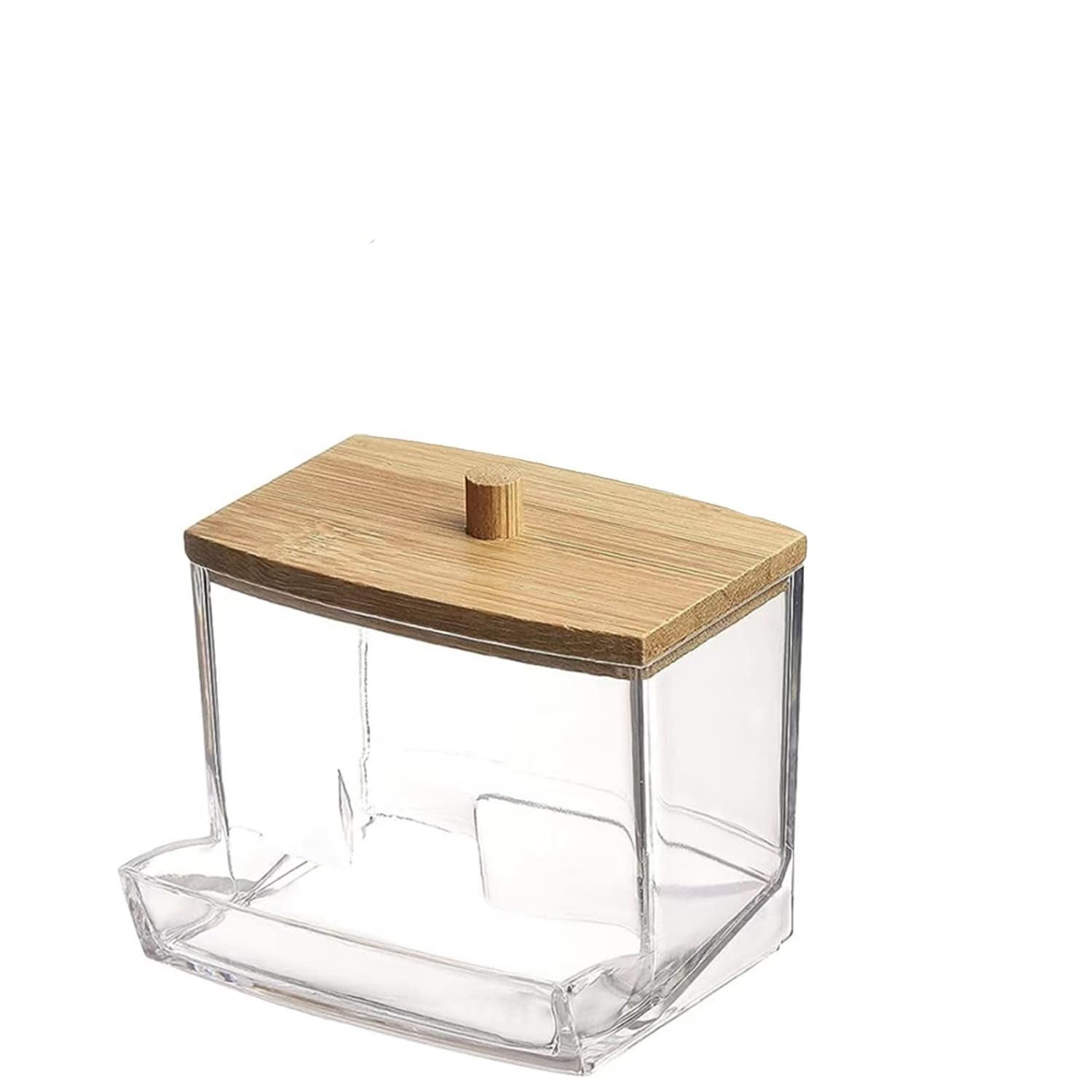 

Desktop Square Cotton Swab Dental Floss Portable Plastic Storage Box Transparent Household Dustproof And Waterproof Storag