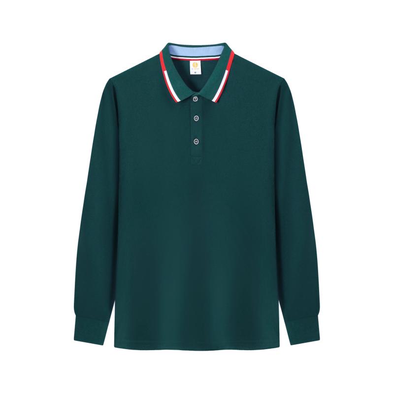 Plus Size Polo Shirt Men Women Long Sleeve T Shirts Classic Stripe Collar Autumn Fashion Brand Casual Business Top Streetwear
