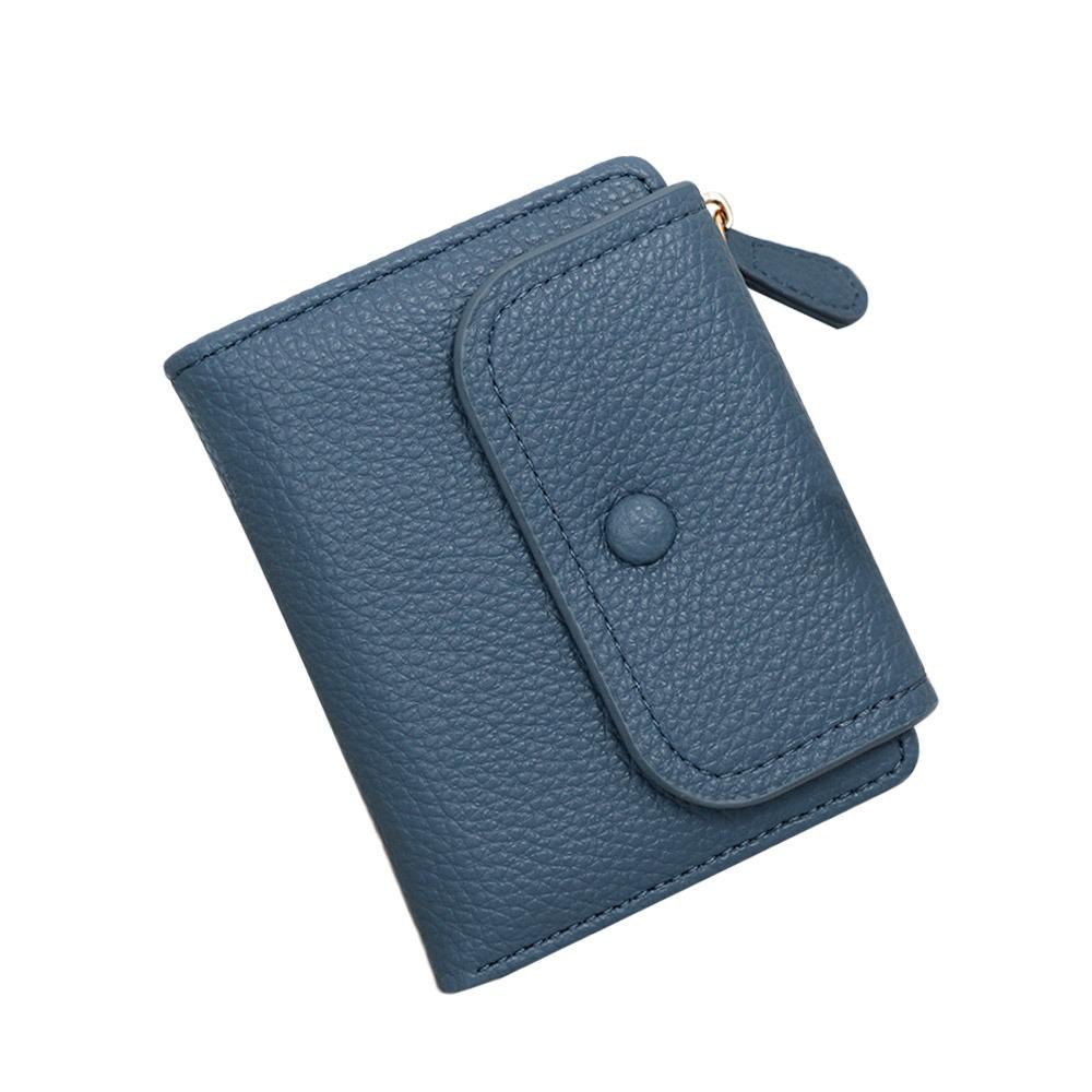 Fashion PU Leather Short Wallet Multi-Cards Lightweight Zipper Coin Purse Large Capacity Cute Card Bag Wallet