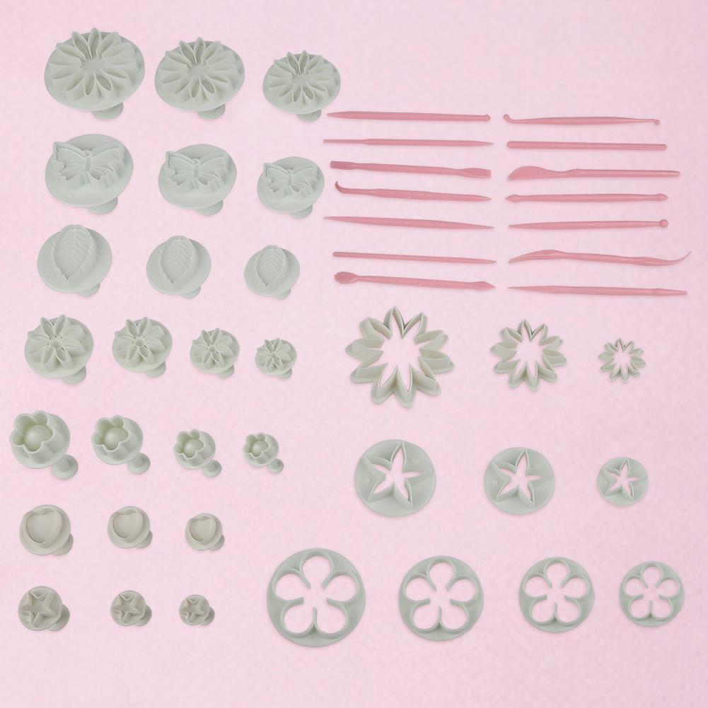 47pcs/set Fondant Cake Decoration Cutters   Cutter Molds   Pastry Baking Decor Tool