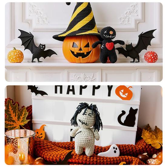 Yousheng Funny Positive Voodoo Doll Inspirational Handmade Crochet Doll Gifts Emotional Support Stuffed Plush Doll with Card for Friend Coworker