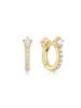 [Worn by Premiere Lee Na-kyung, Kim Se-jeong] Gold Sparkling Pavé Huggy Hoop 925 Silver Earrings E066-04G.