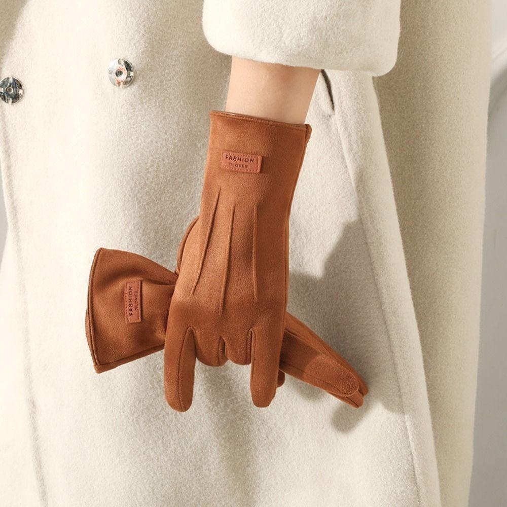 Soft Winter Cycling Gloves Thick Suede Gloves Gift Women Mittens  Girls