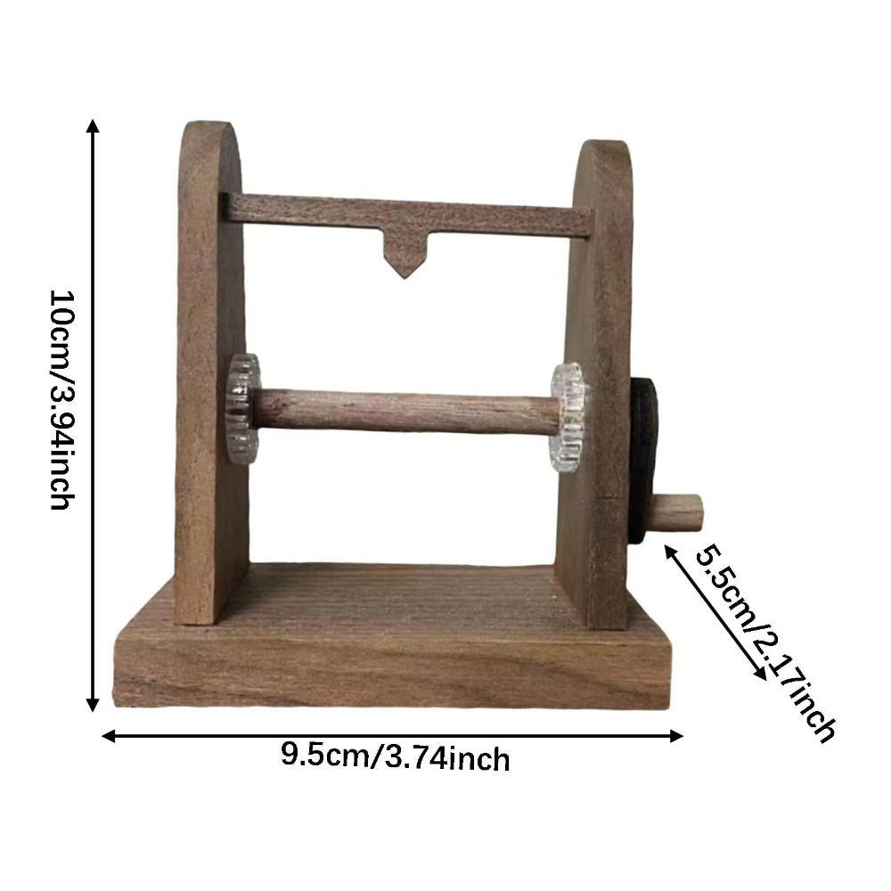 Hand Crank Rotation Photo Frame Wood Material Creative Design Hand Crank Photo Album Rotation Frame Desk Photo Book