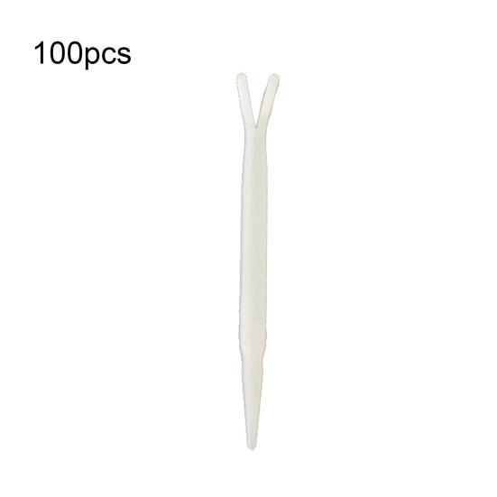 100pcs Y Type Special Mounting Fork Sticks for Double Eyelids Make Up Tools