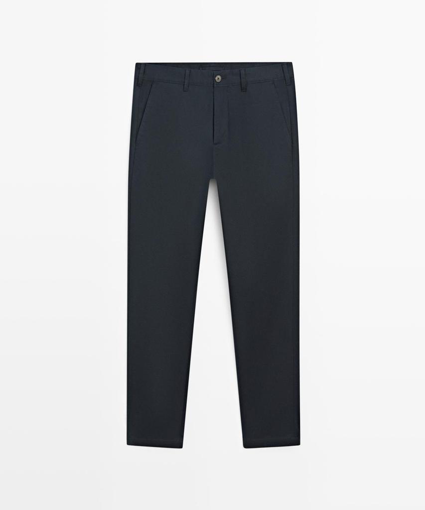 Masimodutti Cotton Blend Slim Fit Pants