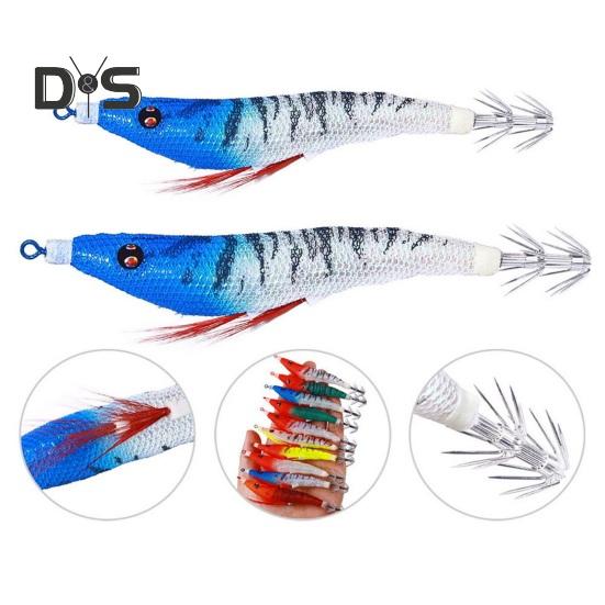 10.7CM/6.5G Bionic Shrimp Lure with Squid Hook Glow-in-the-dark Realistic Artificial Bait Saltwater Freshwater Bass Walleye Trout Fishing Accessories