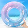 Swim Ring, Inflatable Ring, for Adults and Children, for Water Play, Sparkly, Summer Vacation, Air Pump Included, Swimming, Starry Sky Pattern