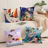 M-Mighty A-Atom Cushion Cover Silky Short Plush Sofa Pillow Cover Hidden Zipper Soft Dustproof Case for Home Decor
