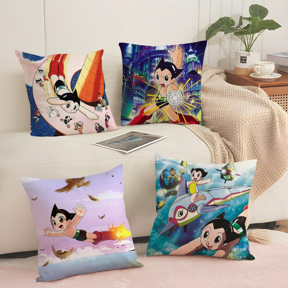 M-Mighty A-Atom Cushion Cover Silky Short Plush Sofa Pillow Cover Hidden Zipper Soft Dustproof Case for Home Decor