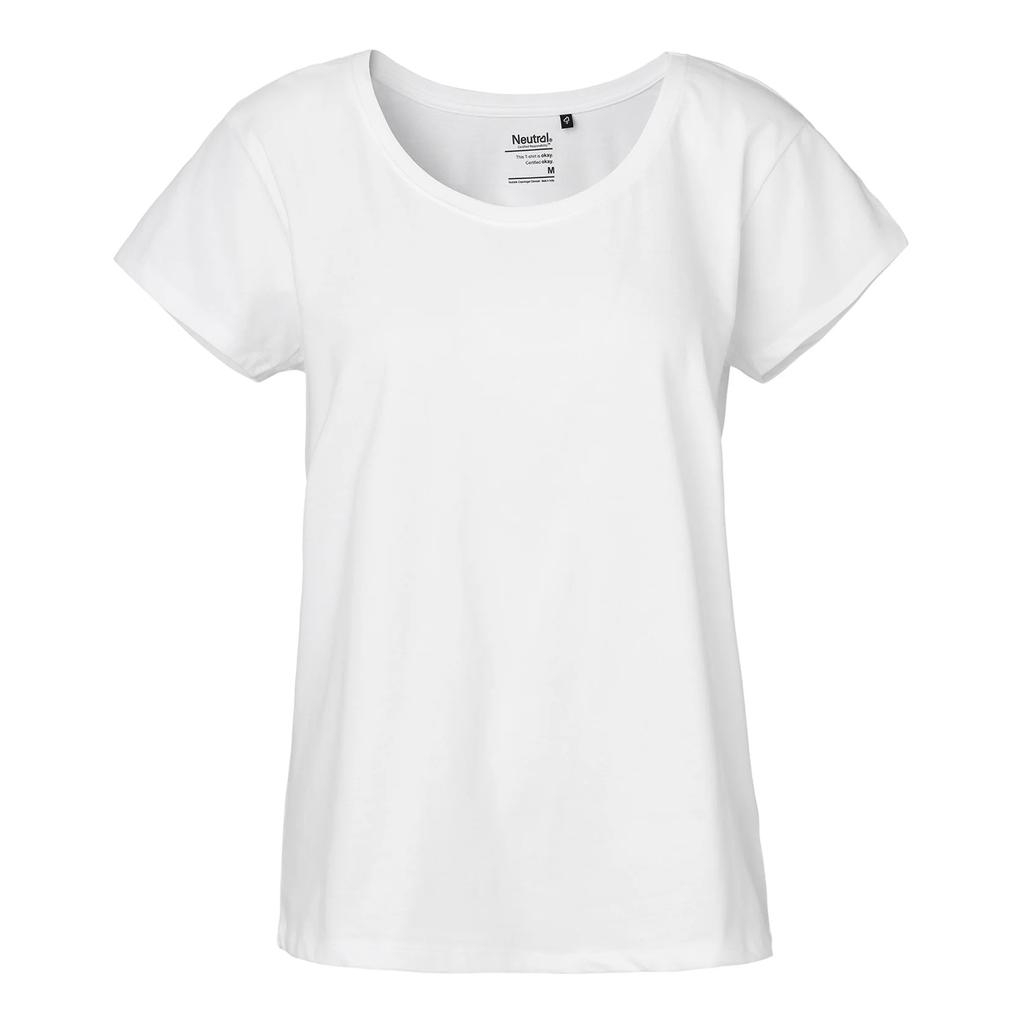 Neutrales Damen-T-Shirt mit lockerem Schnitt
