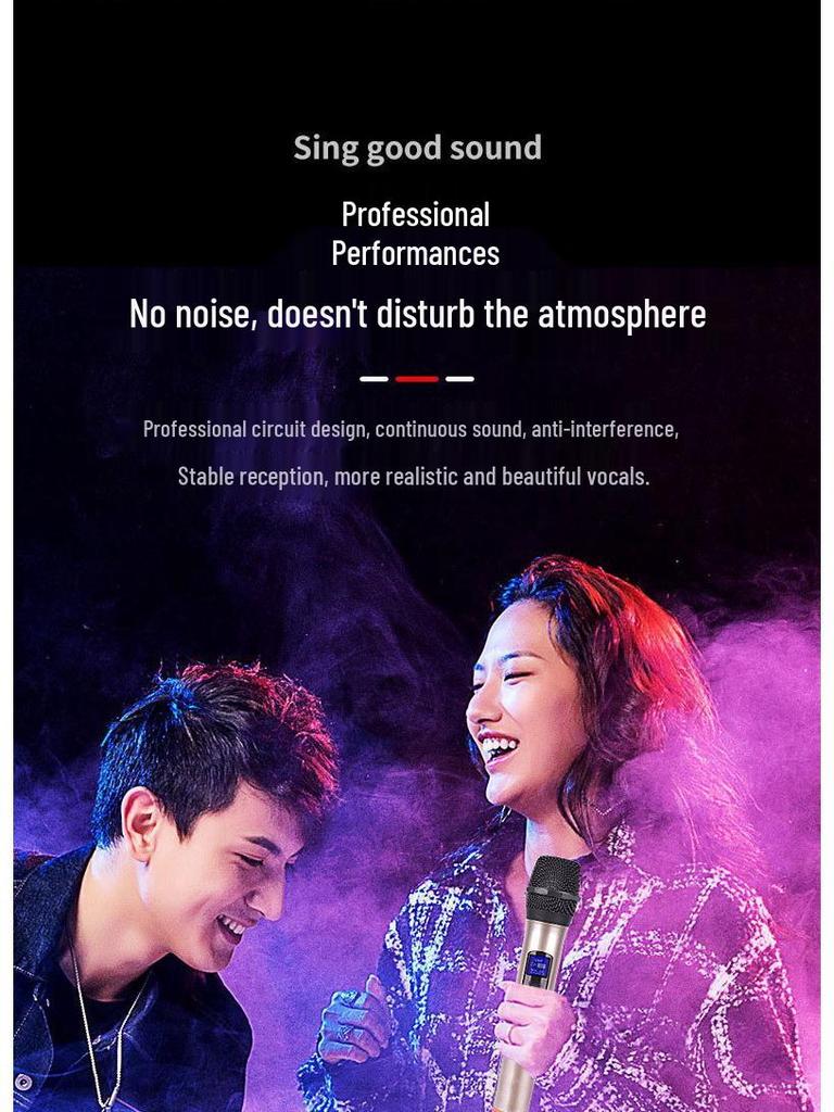 2.4G Wireless Microphone 038 for Home Singing, Live Streaming, and Outdoor Use - One-to-Two Sound Card with Charging Feature