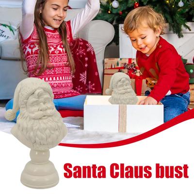 Santa Figures Decorations - Santa Half Body Resin Ornament - Christmas Decor for Home, Bookshelf, Party, Dorm, Winter Festival
