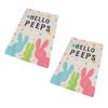 2Pcs Easter Garden Flag Polyester Weatherproof 2 Sided Decorative Bunny Yard Flag for Patio Terrace
