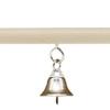 Schaukeltrapez aus Holz mit Glocke, Vogelkäfig, Wellensittich, Kanarienvogel, Spielzeug, 12 cm x 13 cm