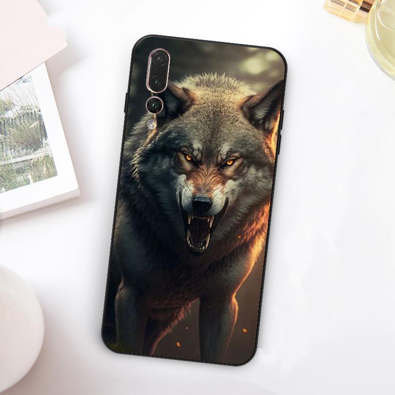 Angry Wolf For Huawei Nova Y60 Y70 Y90 Y72 Y73 Y61 Y91 7i 8i 11i 12i 12s 9 10 SE P20 P30 P40 Lite Case