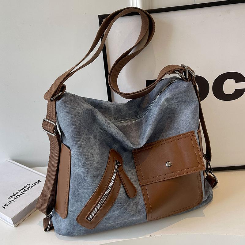 

Tote Bag Women s 2026 New Large-capacity Commuter Backpack Versatile Shoulder Bag Premium Sense Going Out Travel Backpack синий