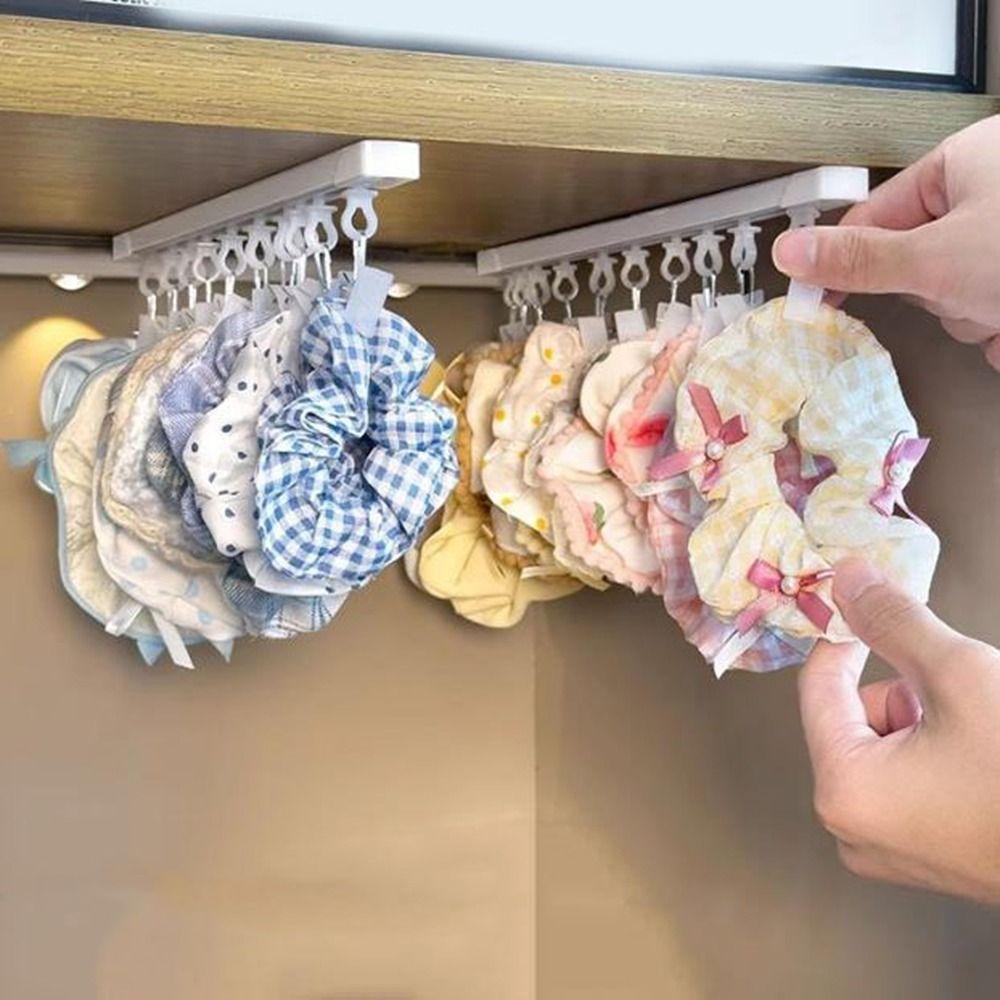 2pcs Plastic Hanging Ointment Storage Rack Large Capacity Space Saving Medicine Storage Shelf with Slide Rail Headband Holder