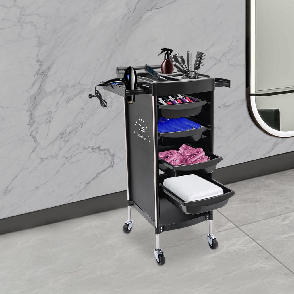 Hair Salon Storage Tool Cart 6-Layer Salon Cart with Wheels Space Saving Barber Station Trolley Rolling Carts for SPA Tattoo