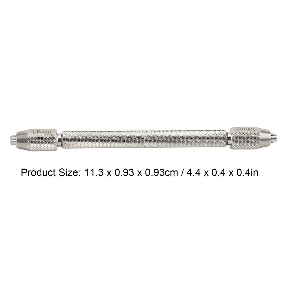 Silver Dual Head Chrome Steel Watch Winding Chuck  Watch Internal Component Maintenance