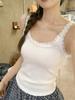 French pure desire bow lace suspender vest women's summer wear sweet age-reducing thin top