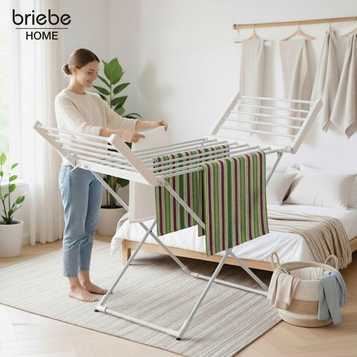 Étendoir à Linge Électrique - BRIEBE - CD1183 - 220W - Pliable - Acier inoxydable