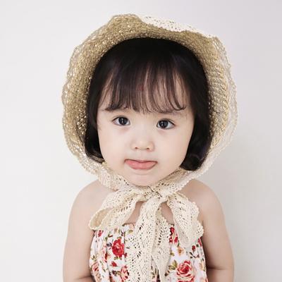 Summer Baby Girls Lace Children Breathable Hat Straw Hat Kids Beach Cap
