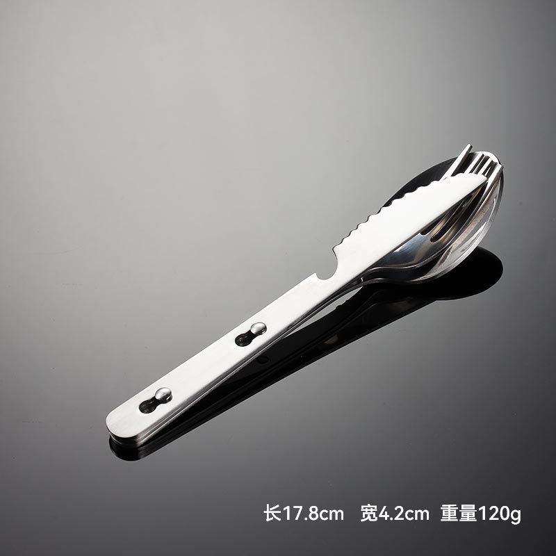 

Ножи для походов из нержавеющей стали 430, вилки, ложки, столовые приборы в западном стиле, портативные походные принадлежности с титановым покрытием, подарки