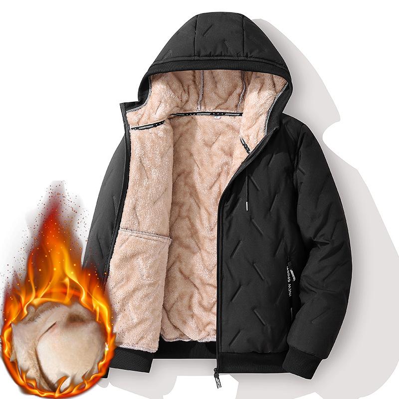 Plus Size 8XL Hooded Down Cotton Padded Jacket for Men Winter Plus Velvet Thick Warm Windproof Parka Outwear