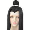 Peruca mágica cos, pico de beleza fantasia antiga cosplay cabelo preto longo liso